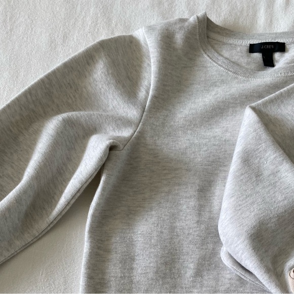 JCREW Light Gray Crew neck Sweatshirt with Bow Sleeves - Excellent Condition - Picture 5 of 7